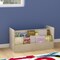 Flash Furniture Bright Beginnings Commercial Grade Modular Double Sided 2 Tier Wooden Classroom Book Display Shelf, Natural MK-KE20772-GG - alternate 7